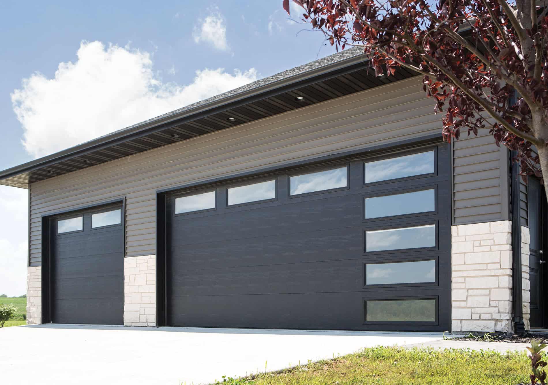 Garage Doors In Charlotte Overhead Door Company OHD Charlotte O RD Thermacore 195 Brown Vertical Windows2 